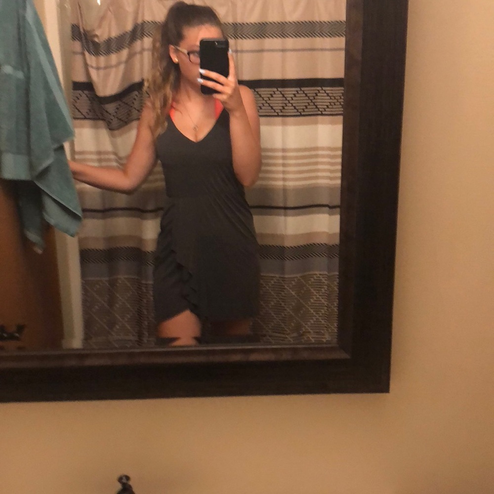 Grey cut dress